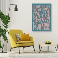 Pôster Decorativo Slow Down You're Doing Fine - Arte de Parede Minimalista com Mensagem Positiva para Quarto e Escritório - imagem 3