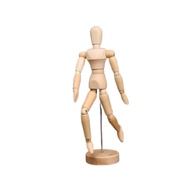 Manequim de Madeira Decorativo Articulado Premium 32cm - Estatueta para Estúdio, Escritório e Decoração de Ambientes - imagem 1