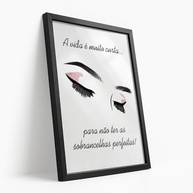 Quadro Decorativo Sobrancelhas Frase Inspiradora - Ilustração Feminina Estética para Studio Beleza - imagem 2