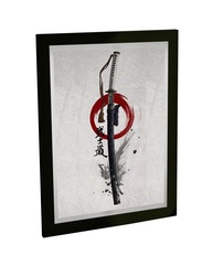Quadro Decorativo Katana Samurai Bushido - Arte Japonesa para Sala e Quarto - imagem 1