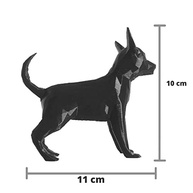 Cachorro Chihuahua Decorativo 3D Bronze - 10 cm - Toque Realístico - imagem 3