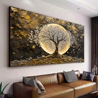 Quadro Decorativo Moderno 112x80cm - Pintura Abstrata Luxo para Sala - imagem 1