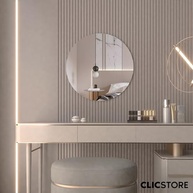Espelho Redondo 60cm Decorativo para Banheiro, Quarto e Sala - Acabamento Lapidado com Kit de Instalação - imagem 3