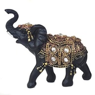 Elefante Decorativo em Resina Indiano - Símbolo de Sabedoria e Sorte (J100) - imagem 4