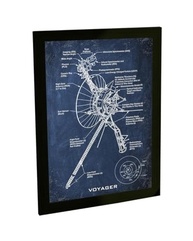 Quadro Decorativo A3 Nave Voyager - Estampa Espacial em Alta Qualidade - imagem 2