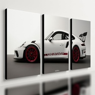 Kit 3 Quadros Decorativos Carros Esportivos Modernos - Design Luxo Premium 28x20cm - imagem 1
