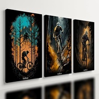 Kit 3 Quadros Decorativos Mountain Bike - Decore Sua Paixão por Ciclismo - imagem 2