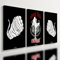 Kit 3 Quadros Decorativos Muay Thai - Arte Marcial para Sala e Quarto (28x20cm) - imagem 1