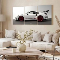 Kit 3 Quadros Decorativos Carros Esportivos Modernos - Design Luxo Premium 28x20cm - imagem 5