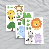 Kit Adesivos Decorativos Infantil Safari - Laváveis, Seguros e Fáceis de Aplicar para Decoração do Quarto Kids - imagem 3