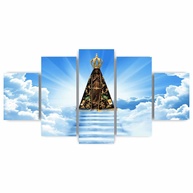 Quadros Decorativos Mosaico Nossa Senhora Aparecida 115x60cm em MDF - Design Sagrado e Moderno - imagem 1