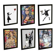 Quadros Decorativos Grafite Arte de Rua - Estilo Banksy Pop Arte para Sala e Quarto - imagem 1