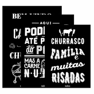 Kit 3 Quadros Decorativos para Área de Churrasqueira - Tema Churrasco 40x28cm - imagem 5