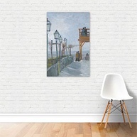Quadro Montmartre Van Gogh Arte Canvas 40x60cm - Decore com Estilo e Arte - imagem 3