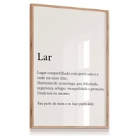 Quadro Decorativo Lar Significado - Moldura Carvalho com Acabamento Laminado | Decore com Estilo e Sentido - imagem 2
