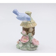 Decore com Charme: Pássaro Azul em Casa dos Pássaros Marrom - Cosmos Gifts 96302 - imagem 2
