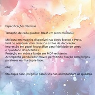 Kit 2 Quadros 18x45 cm com Vidro - Van Gogh Noite Estrelada (Preto) | Decore com Arte Clássica - imagem 3