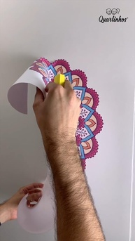 Adesivo de Parede Mandala Azul Turquesa - Decore sua Sala com Estilo e Facilidade - imagem 4