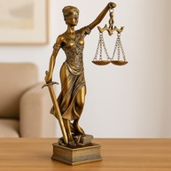 Estátua da Justiça em Resina Dourada 18,5 cm - Decore seu Ambiente com Simbolismo e Elegância - imagem 5