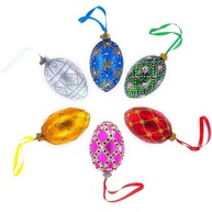 Conjunto de 6 Enfeites de Ovos de Vidro Transparente 10cm - Decore com Estilo e Tradição - imagem 5
