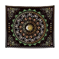 Tapeçaria Boho Sol Lua Fase - Estética Borboleta Verde - Decore com Estilo Natural e Charme - imagem 4
