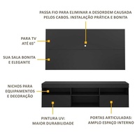 Rack com Painel TV 65” Flórida: Organize e Decore! - imagem 2