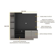 Estante Painel TV 55" França: Organize e Decore! - imagem 2