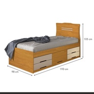 Cama Solteiro com Gavetas Júlia: Organize e Decore! - imagem 2