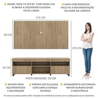 Rack Painel TV 65" Londres: Organize e Decore! - imagem 2