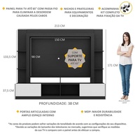 Rack com Painel TV 65" Oslo: Organize e Decore! - imagem 2