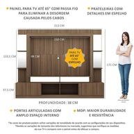Rack Painel TV 65" Oslo: Organize e Decore! - imagem 2