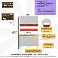 Cozinha Compacta 120cm Paris: Organize e Decore! - imagem 2