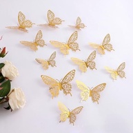 Borboletas 3D Adesivas Douradas - Decore com Charme e Elegância - imagem 3