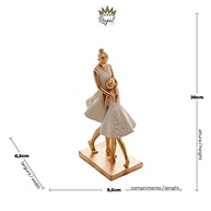 WOLFF - Figura Decorativa em Resina Família Branco 10x7x20cm | Decore com Estilo e Sofisticação - imagem 3
