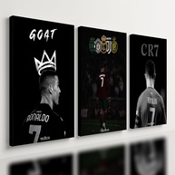 Kit 3 Quadros Cristiano Ronaldo e Messi - MDF 40x28cm - Decore Sua Paixão pelo Futebol - imagem 1