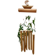 Sino dos Ventos de Bambu Modelo Barco - Decore com Harmonia e Estilo - imagem 2