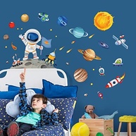 Adesivos de Parede Astronauta Espacial - Decore Quartos Infantil e Sala de Jogos com Tema Cósmico - imagem 3