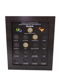 Quadros Porta-Moedas Olímpicos com Imã e Vidro - Decore e Organize suas Moedas de Forma Elegante - imagem 4