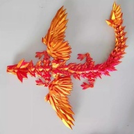 Estátua de Dragão Vermelho 3D 21cm - Decore seu Espaço com Magia - imagem 5