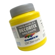 Tinta Acrílica Brilhante DECORFIX 250ml - Amarelo Ouro Vibrante (308) - imagem 3