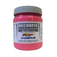 Tinta Acrílica Brilhante Rosa Pink 250ml - DECORFIX 445 para Artesanato e Pintura - imagem 2