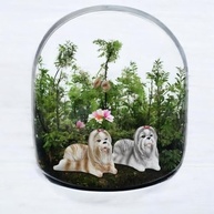 Estatueta de Resina Shih Tzu deitado - 5cm | Decoração para Terrário, Coleção e Quarto - imagem 4