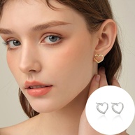 Brinco de Coração Folheado Ouro 18k: Luxo e Delicadeza - imagem 2