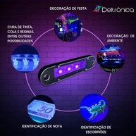 Farol de Luz Negra LED UV 12V Profissional Deltrônica: Iluminação Potente e Versátil - imagem 4