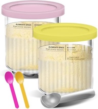 Gropecan 24 Oz Deluxe Creami Pints e Tampas para Ninja- 2 Unidades 11 Em 1 Recipientes para Sorvete Cremoso, Copos, Potes, Cubas, Conjunto de Latas, Pote de Smoothie Compatível com () - imagem 2