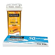 Depilação Sem Dor: Kit Cera Roll-on Depimiel Mel - imagem 1