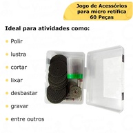 Kit Micro Retífica 60 Peças: Corte e Desbaste! - imagem 2