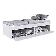 Cama Solteiro Baú Tokio Branco: Organize e Descanse! - imagem 2