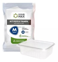 Kit 150 Potes Descartáveis 500ml com Tampa - Seguros, Práticos e Versáteis para Microondas e Freezer - imagem 1