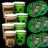 Kit Festa Minecraft: Pratos e Copos Descartáveis - imagem 2